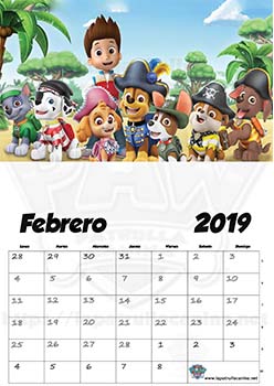 Calendario de La Patrulla Canina A3