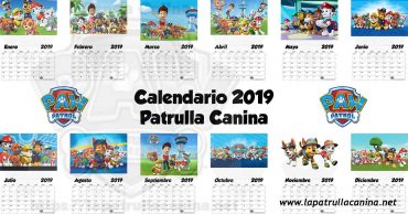 Calendario Patrulla Canina 2019