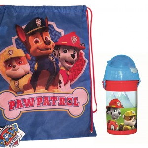 set cantimplora y saco patrulla canina
